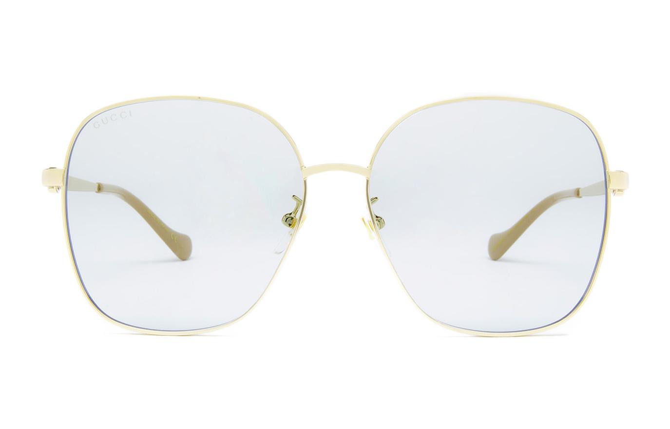 Lookbook (W) GUCCI 蝴蝶蓝色镜片金属框太阳镜 - 优雅时尚 GG1089SA004