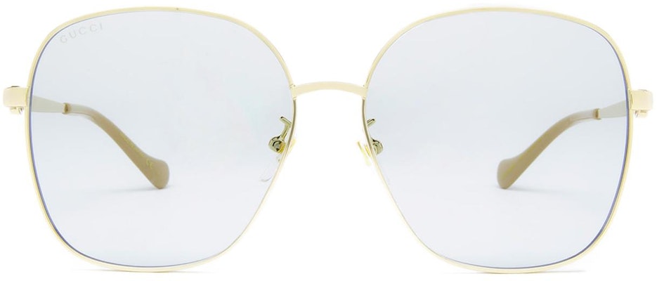 (W) GUCCI 蝴蝶蓝色镜片金属框太阳镜 - 优雅时尚 GG1089SA004 Lookbook (W) GUCCI 蝴蝶蓝色镜片金属框太阳镜 - 优雅时尚 GG1089SA004