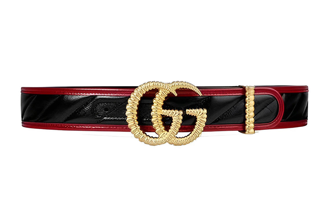 Order (Women) GUCCI  Casual Fashion Leather Belt with Smooth Buckle, 4cm Width. 576202-00LFG-1096