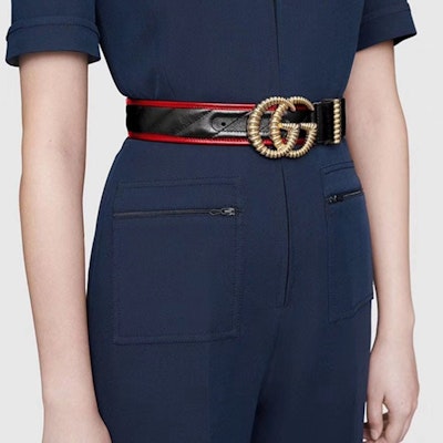(Women) GUCCI Casual Fashion Leather Belt with Smooth Buckle, 4cm Width. 576202-00LFG-1096 Lookbook (Women) GUCCI Casual Fashion Leather Belt with Smooth Buckle, 4cm Width. 576202-00LFG-1096