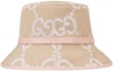 Lookbook (W) GUCCI 经典GG图案棉质渔夫帽 时尚百搭帽子 730336-3HAPT-8872