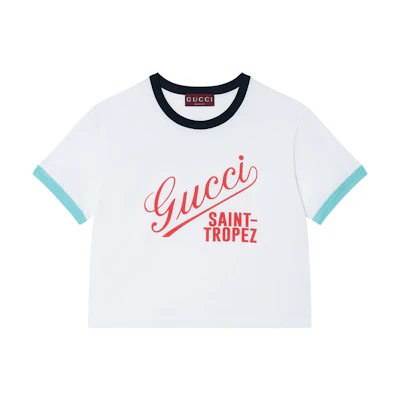 (Women) GUCCI Cotton Printed Short Sleeve T-Shirt SS25 Regular Fit. 789296-XJGMK-9207