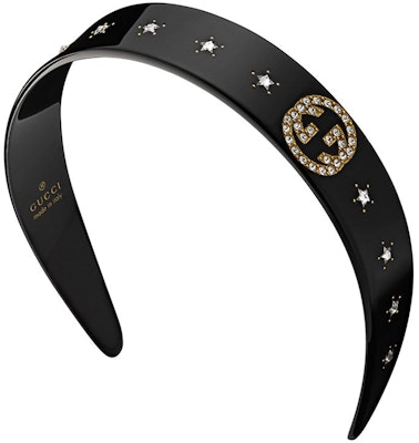 (Women) GUCCI Crystal Star Interlocking G Headband - Black. 628716I12GO8520 Order (Women) GUCCI Crystal Star Interlocking G Headband - Black. 628716I12GO8520