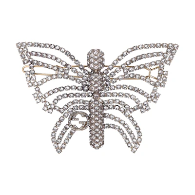 (Women) GUCCI Elegant Fashion Metal Crystal Hair Clip. 621939 J3F42 9026