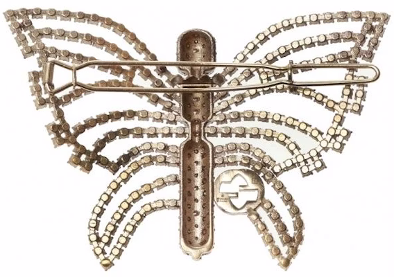 (W) GUCCI Klip Rambut Kristal Logam Fesyen Elegan. 621939 J3F42 9026 Lookbook (W) GUCCI Klip Rambut Kristal Logam Fesyen Elegan. 621939 J3F42 9026