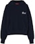 Buy (Women) GUCCI Embroidered Logo Navy Blue Hoodie Pullover Sweatshirt 787274-XJGSY-4215