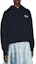 Shop (Women) GUCCI Embroidered Logo Navy Blue Hoodie Pullover Sweatshirt 787274-XJGSY-4215