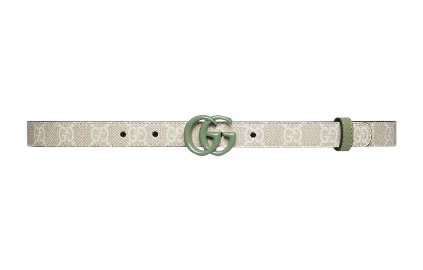Order (Women) GUCCI  Fashion Simple Belt with Smooth Buckle in Off-White, 2cm Wide. 409417FAA6B8048