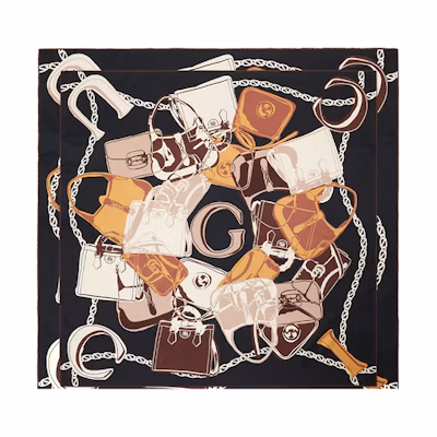 (Women) GUCCI Fashion Stylish Comfortable Silk Scarf. 723139-3G001-4165