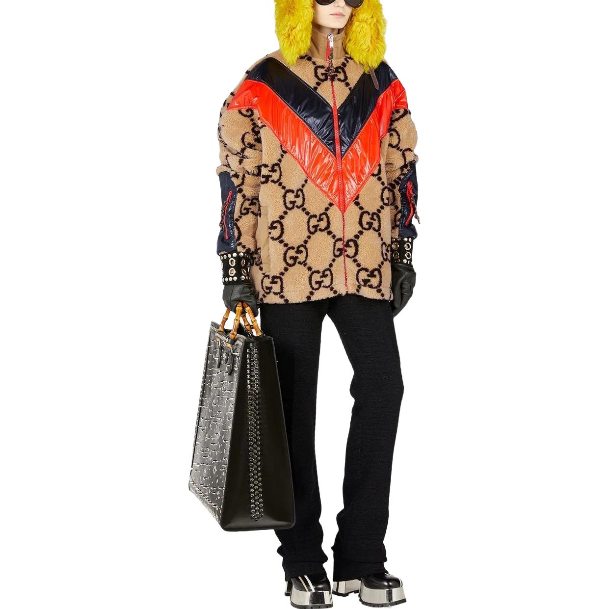 (Women) GUCCI  Floral Logo Print Zip-Up Jacket with Stand Collar. 716385-XJEU6-2099 圖 3