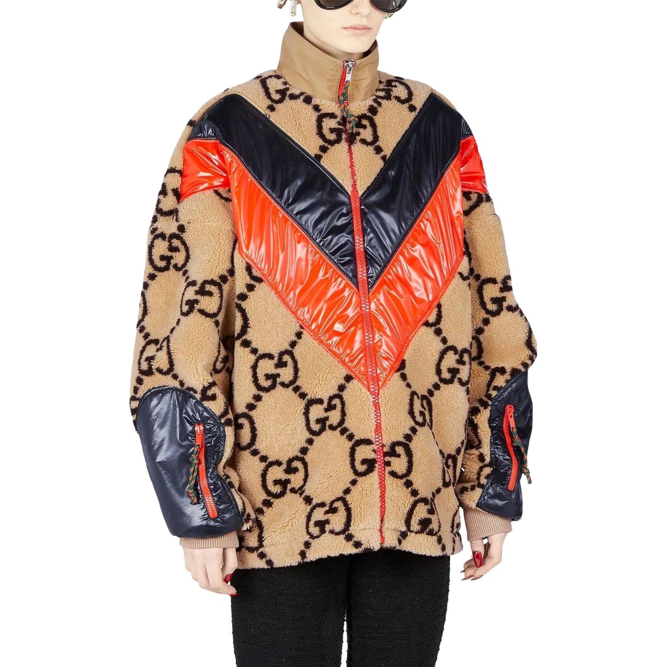 (Women) GUCCI  Floral Logo Print Zip-Up Jacket with Stand Collar. 716385-XJEU6-2099 圖 5