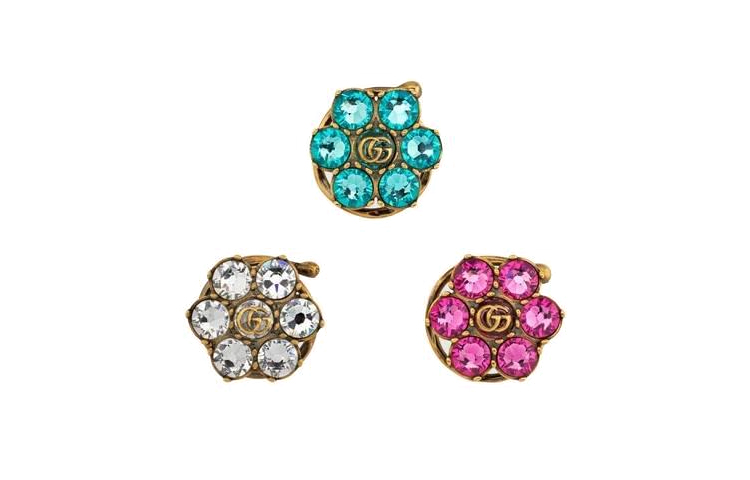 (Women) GUCCI  Floral Pattern Metal Stud Earrings Multicolor. 753870I47788489