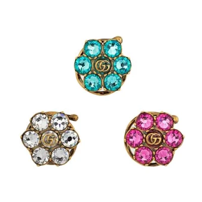 (Women) GUCCI Floral Pattern Metal Stud Earrings Multicolor. 753870I47788489