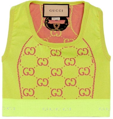 (W) 구찌 형광 옐로우 자카드 민소매 스트랩 탑 SS22. 693286-XJEFY-7388 Buy (W) 구찌 형광 옐로우 자카드 민소매 스트랩 탑 SS22. 693286-XJEFY-7388