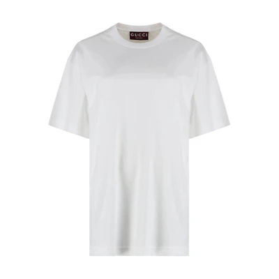 (Women) GUCCI FW T-Shirt Embroidered Knit Cotton Crew Neck Short Sleeve. 837959-XJHJR-9692