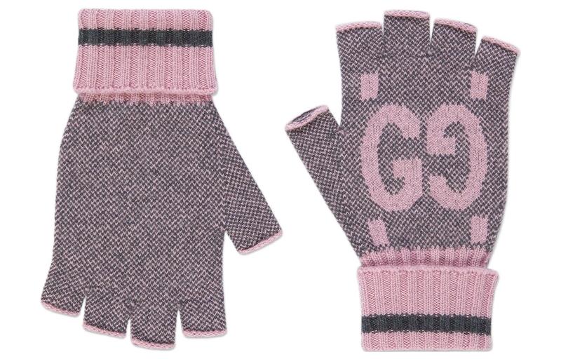 (Women) GUCCI  GG Logo Cashmere Knit Gloves. 726586-3G344-1272