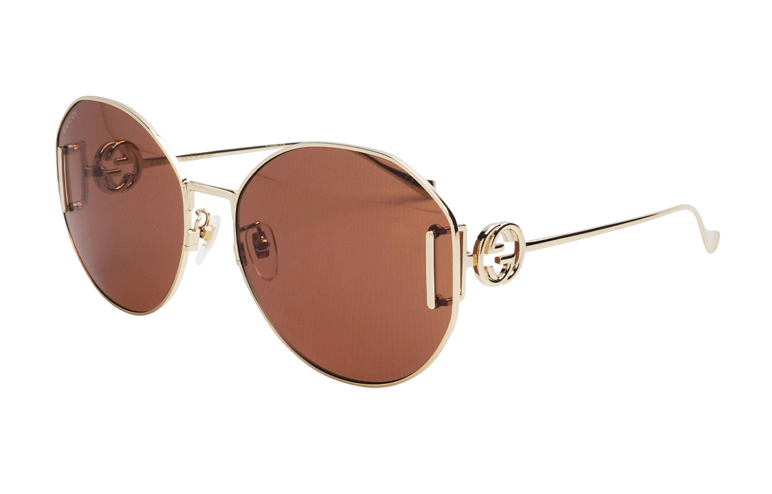 (Women) GUCCI  Gold Irregular Alloy Trendy Sunglasses GG1206SA-003