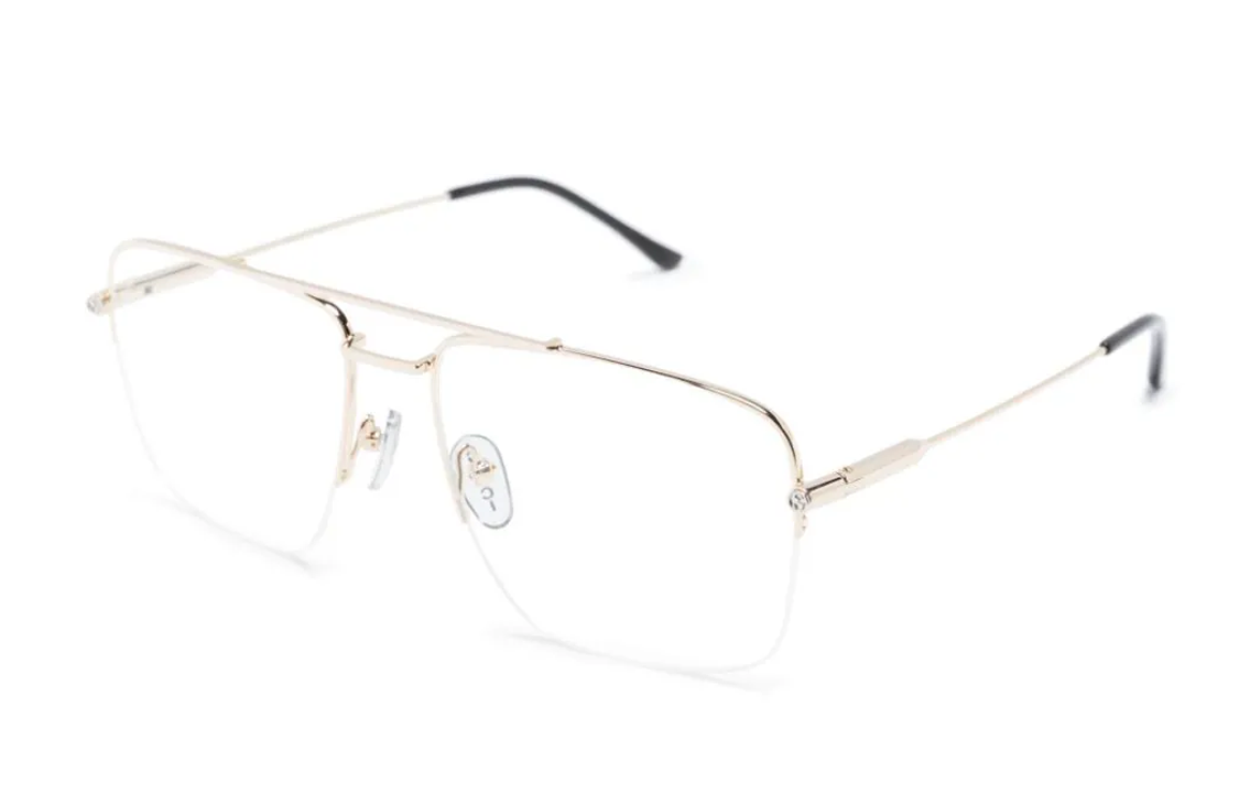 (Women) GUCCI  Gold Metal Half-Rim Aviator Optical Glasses Frame. GG1415O 圖 2