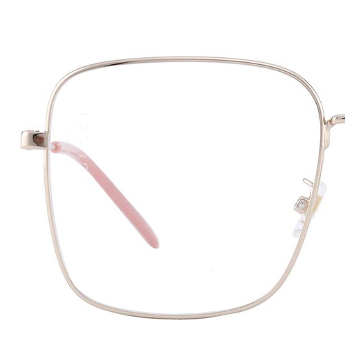 (Women) GUCCI  Gold Metal Square Optical Glasses with Engraved Logo GG0445 圖 4
