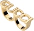 Lookbook (W) GUCCI Cincin Emas Multi-Ring Metallic Desain Huruf Berongga 789202I46008005