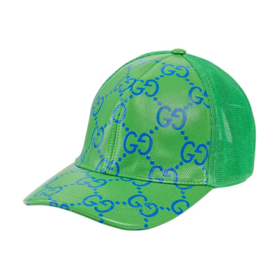(Women) GUCCI Green Cotton Casual Stylish Baseball Cap 728853-4HAWH-8669
