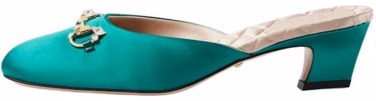 (Women) Gucci 'Green Satin Slide' 757748-KND90-3776 (Women) Gucci 'Green Satin Slide' 757748-KND90-3776