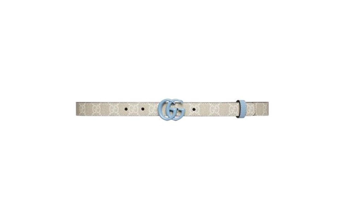 Order (Women) GUCCI  Grey Canvas Smooth Buckle Belt 2cm. 409417FAA6B