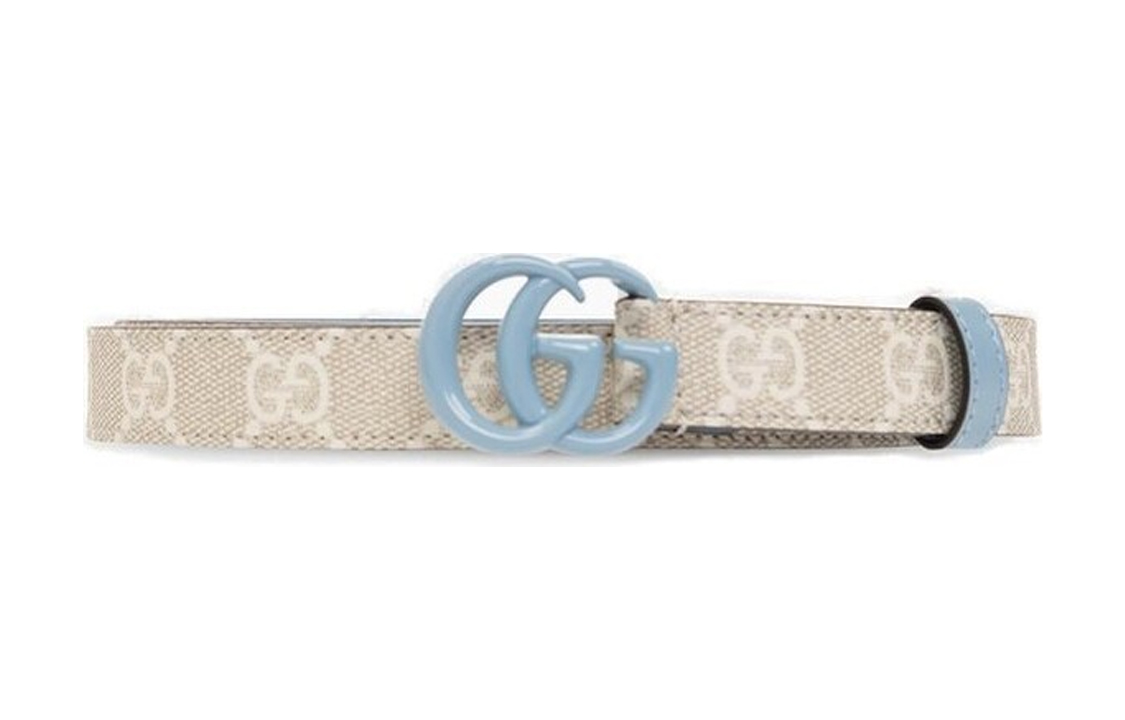 Shop (Women) GUCCI  Grey Canvas Smooth Buckle Belt 2cm. 409417FAA6B