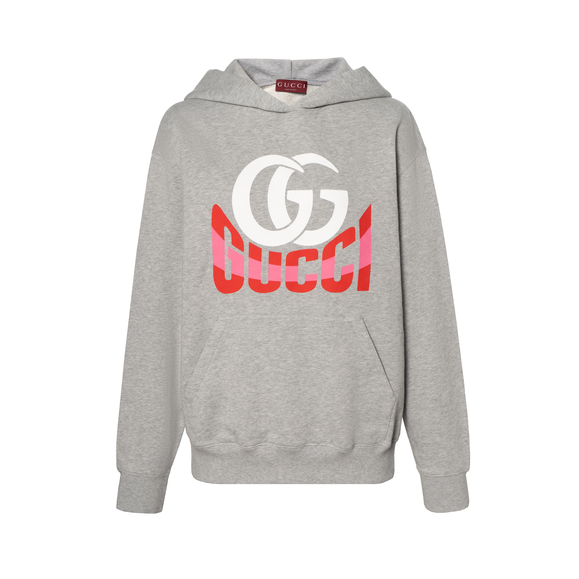 (Women) GUCCI  Grey Hoodie with Logo Print Long Sleeve Pullover. 798680-XJGS2-1230