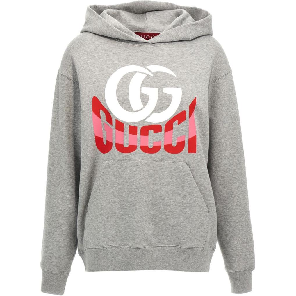 (Women) GUCCI  Grey Hoodie with Logo Print Long Sleeve Pullover. 798680-XJGS2-1230 圖 2