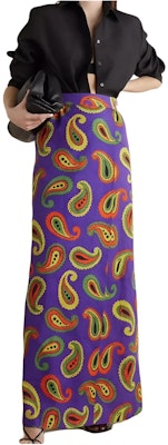 (W) GUCCI 高腰紫色佩斯利印花休閒中長裙 647314-ZAGIK-5079 Lookbook (W) GUCCI 高腰紫色佩斯利印花休閒中長裙 647314-ZAGIK-5079