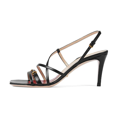 (W) Gucci 'Horsebit Black Fashion Slide'