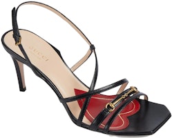 (W) 古驰 黑色时尚马衔扣拖鞋 695214-C9D00-1000 Lookbook (W) 古驰 黑色时尚马衔扣拖鞋 695214-C9D00-1000