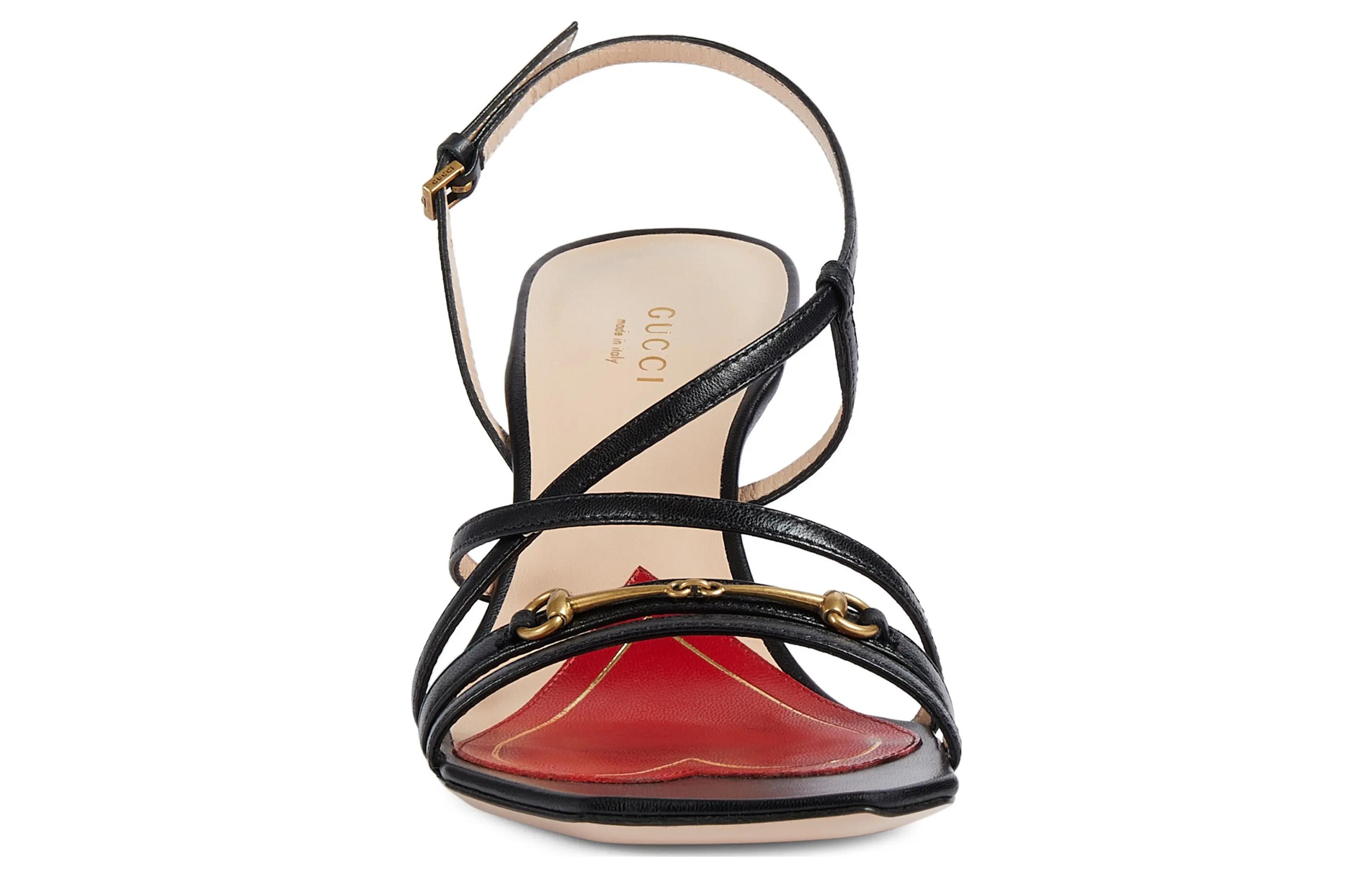 Purchase (W) Gucci 'Horsebit Sandal Mode Hitam' 695214-C9D00-1000