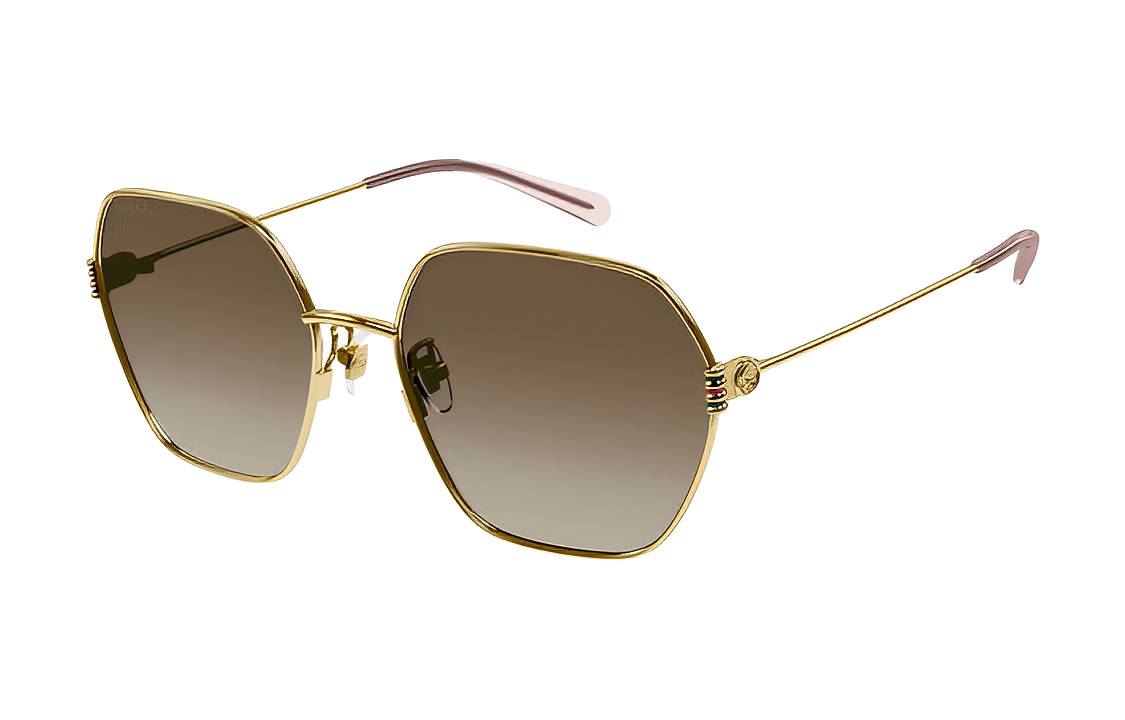 (Women) GUCCI  Irregular Alloy Frame Slim Sunglasses. GG1285SA-002