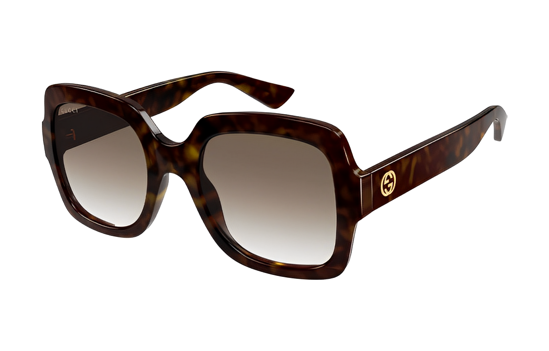 (Women) GUCCI  Irregular Frame Sunglasses with Side Pattern Decoration. GG1337S-003