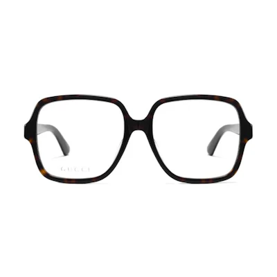 (Women) GUCCI Irregular Havana Optical Glasses Frame - Stylish & Versatile. GG1193OA-002