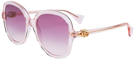 (Women) GUCCI Irregular Pink Sunglasses with Side Letter Design. GG1178S005 (Women) GUCCI Irregular Pink Sunglasses with Side Letter Design. GG1178S005