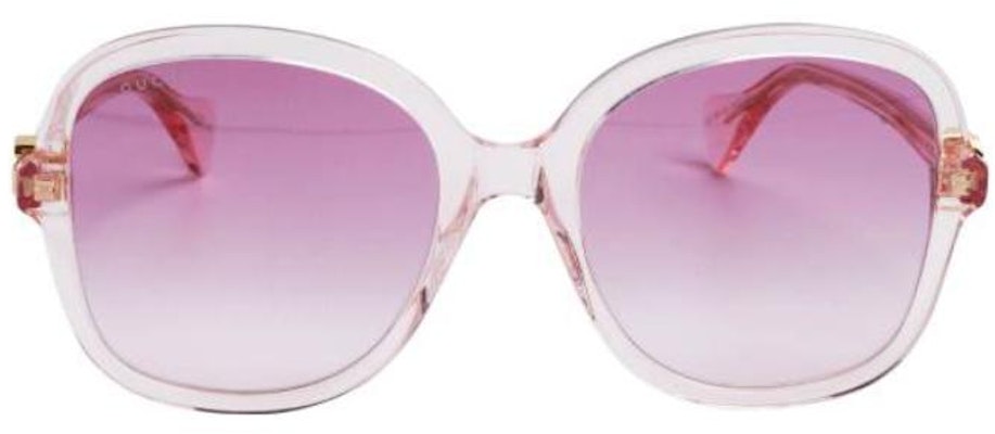 (W) 구찌 불규칙 핑크 선글라스 사이드 레터 디자인. GG1178S005 Lookbook (W) 구찌 불규칙 핑크 선글라스 사이드 레터 디자인. GG1178S005