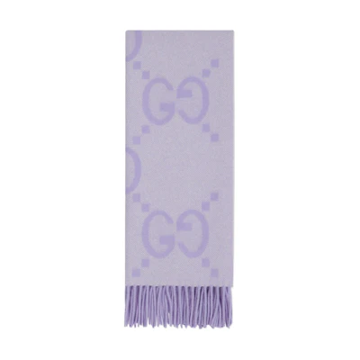 (Women) GUCCI Knitted Cashmere Tassel Scarf Warm and Stylish. 674275-3G344-5478