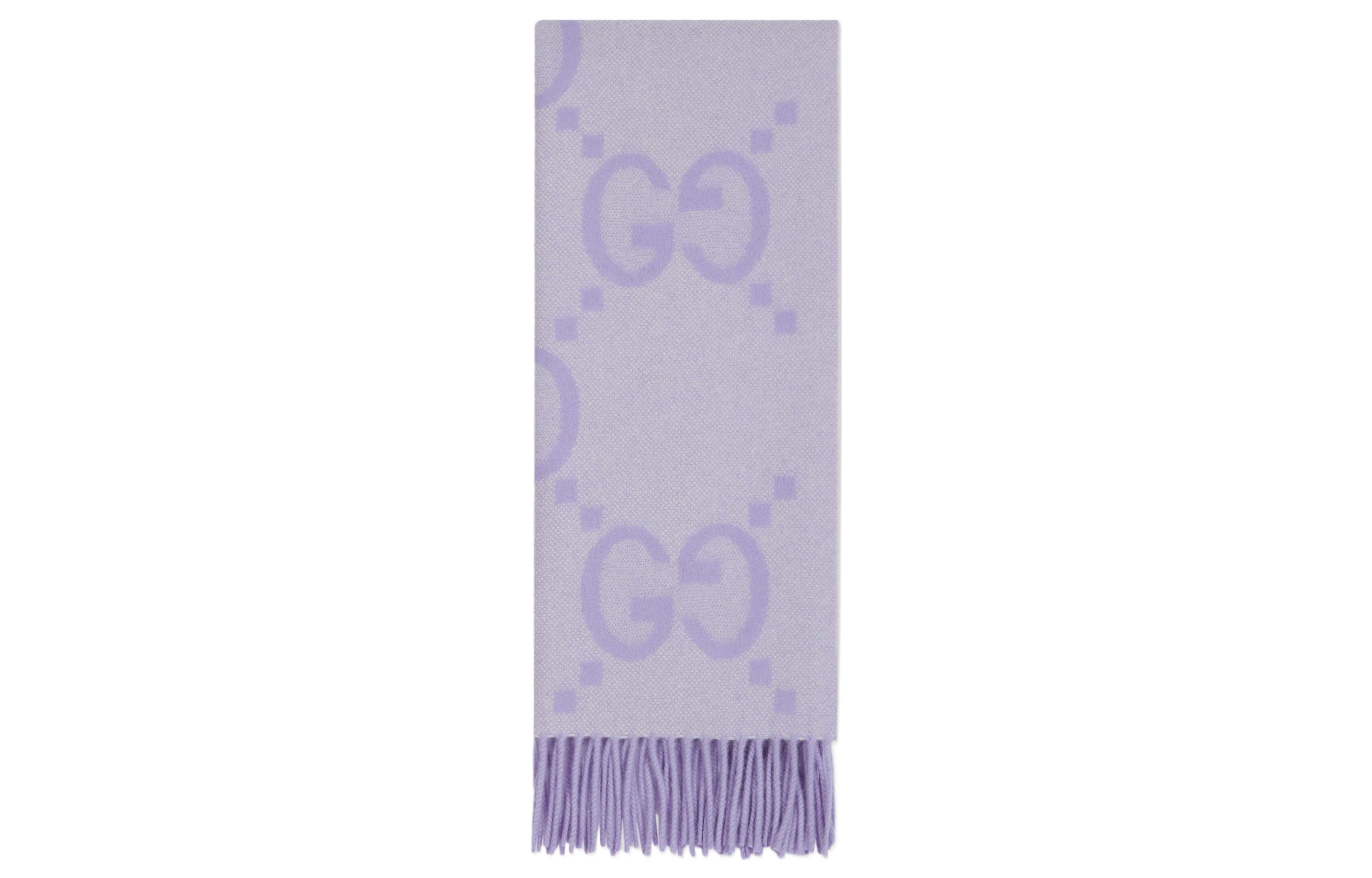 (Women) GUCCI  Knitted Cashmere Tassel Scarf Warm and Stylish. 674275-3G344-5478 圖 2