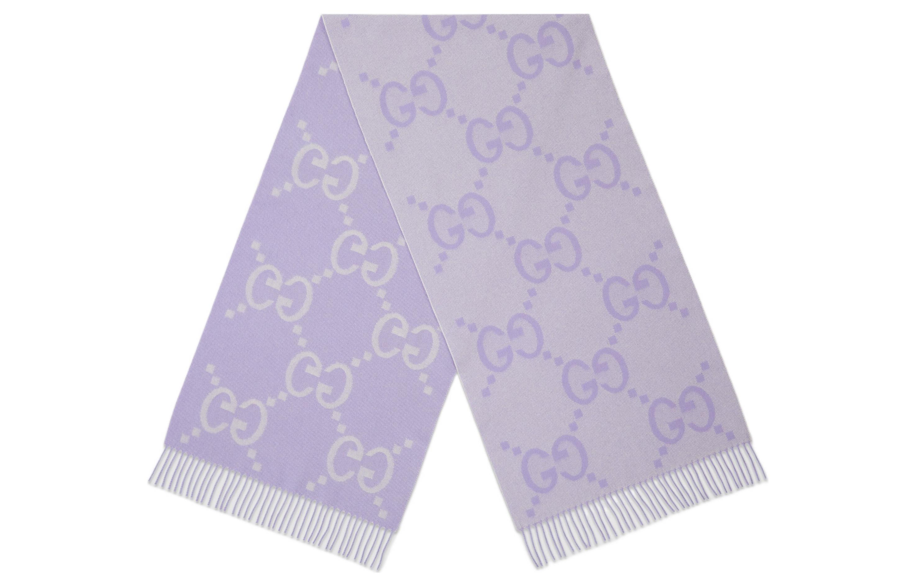 (Women) GUCCI  Knitted Cashmere Tassel Scarf Warm and Stylish. 674275-3G344-5478 圖 3