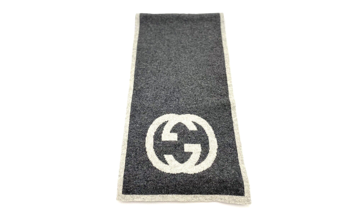 (Women) GUCCI  Knitted Warm Scarf Grey. 548247-3G205-1461