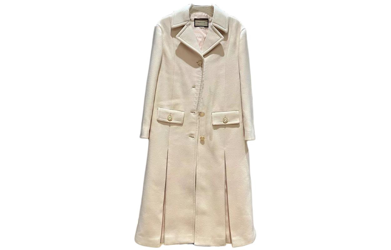 Order (W) GUCCI Abrigo Beige Claro de un Botón Manga Larga 715722-ZAAL6-9783