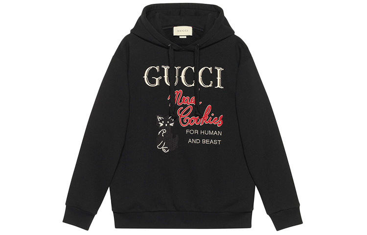 (Women) Gucci "Mad Cookies" Black Hoodie 615061-XJC0C-1082