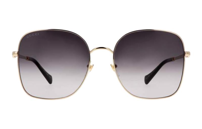 Lookbook (W) GUCCI Cermin Mata Rama-Rama Logam Kelabu Gradient. GG1143S-001