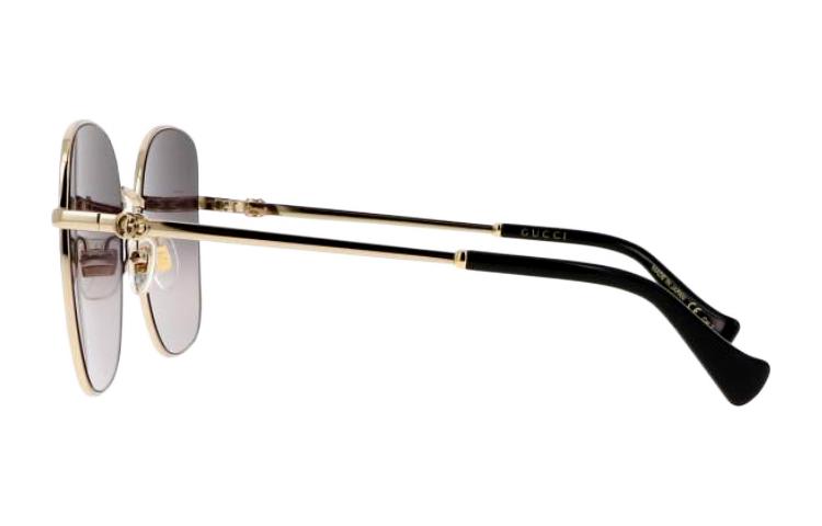 Shop (W) GUCCI Cermin Mata Rama-Rama Logam Kelabu Gradient. GG1143S-001