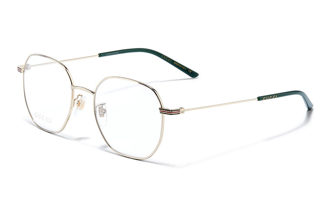 (Women) Gucci  Metal Optical Glasses Gold Round & Square Frame Eyewear GG1125OA-002