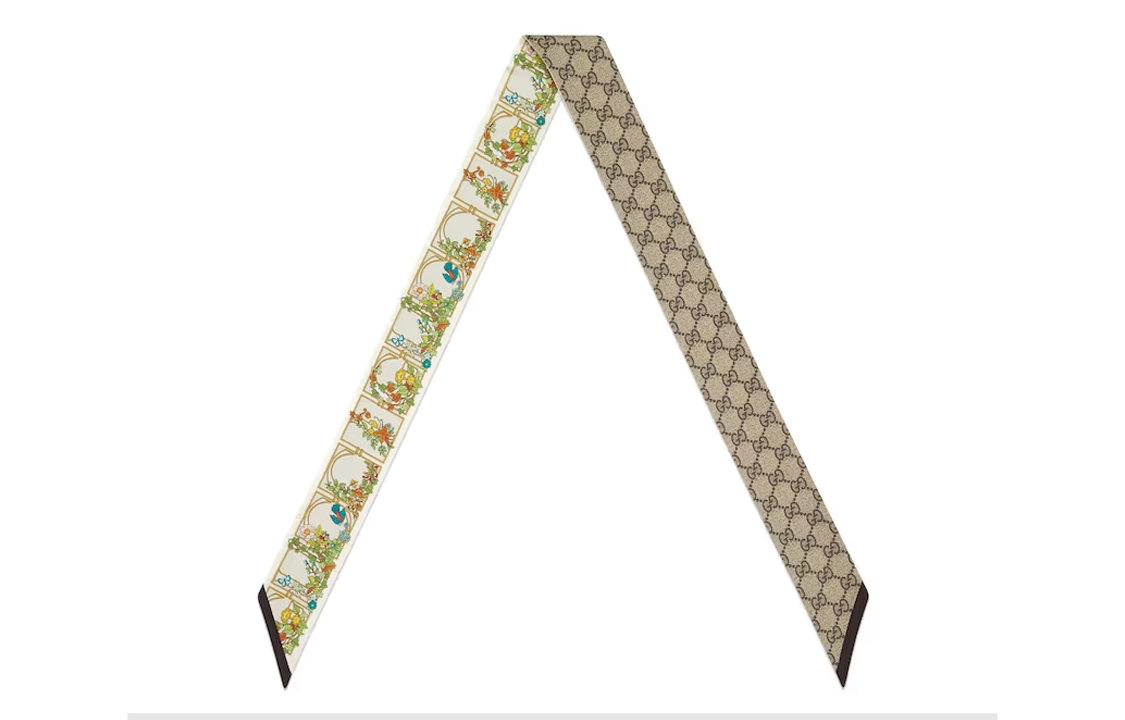 (Women) GUCCI  Multicolor Animal Print Silk Scarf 7773523G0019200 圖 4