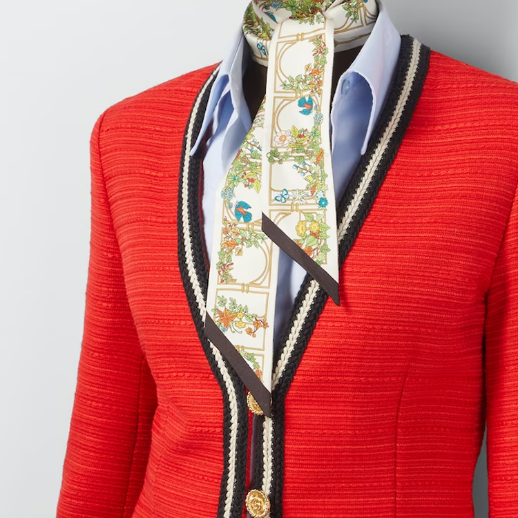 (Women) GUCCI  Multicolor Animal Print Silk Scarf 7773523G0019200 圖 5